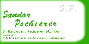 sandor pschierer business card